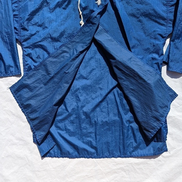 Vintage Totes Blue Rain Jacket - Double Button Top/Draw String -  OSFM - Picture 3 of 5